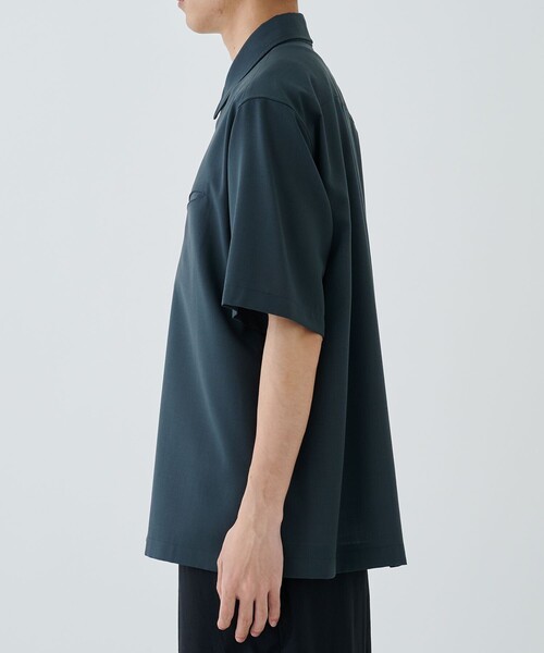 STUDIOUS SELECT(ステュディオスセレクト)の「【IRENISA/イレニサ】STUDIOUS別注 SHORT-SLEEVED SHIRT WITH LEATHER TAB(シャツ/ブラウス・メンズ・ダークネイビー/ダークグレー・2/3)」の18枚目の写真