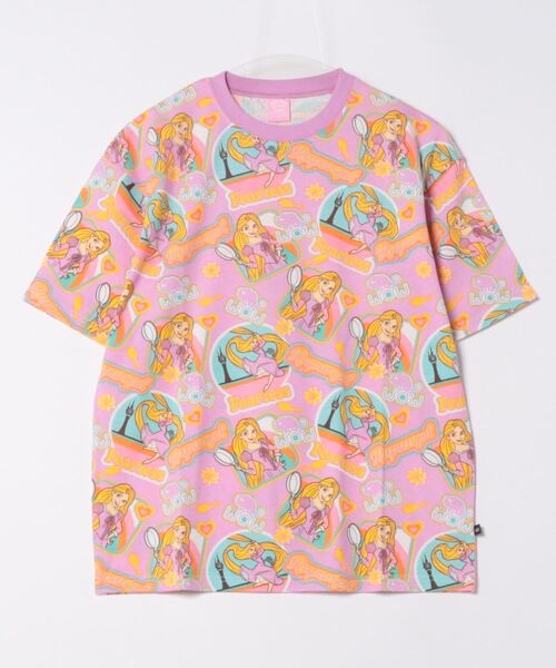 Disney(ディズニー)の「親子お揃い ディズニー ステッカー風総柄 Tシャツ 9534A(Tシャツ/カットソー・レディース・その他10/グリーン系その他7/その他21・M/S/L)」の3枚目の写真