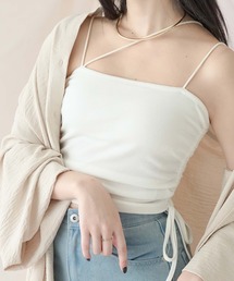 Ambre Neige | 【カップ付き】サイドリボンドロストキャミソール/【WEB/EC限定商品】(キャミソール)
