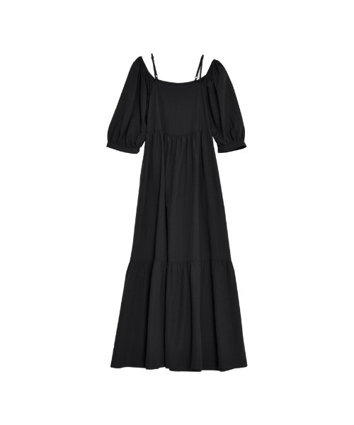 セール】[新色追加][低身長サイズ有]パフスリーブティアード