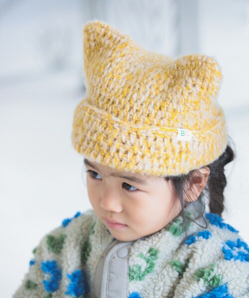 BEAMS mini（ビームスミニ）の「ネコミミ ニット ワッチキャップ 2024FW（ニットキャップ/ビーニー・キッズ・イエロー/ピンク/ネイビー・S(51-52cm）/M(53-54cm)）」の5枚目の写真