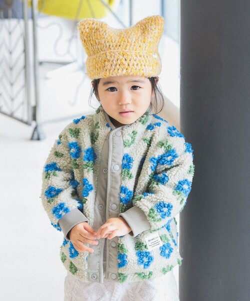 BEAMS mini（ビームスミニ）の「ネコミミ ニット ワッチキャップ 2024FW（ニットキャップ/ビーニー・キッズ・イエロー/ピンク/ネイビー・S(51-52cm）/M(53-54cm)）」の6枚目の写真