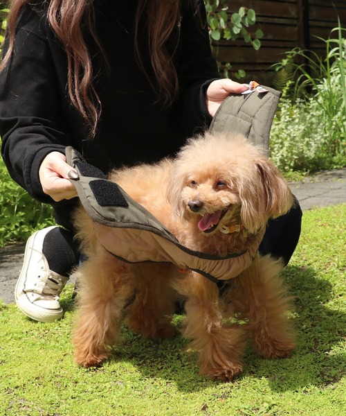 KRIFF MAYER（クリフメイヤー）の「スーベニア刺繍キルトJK（ペットウェア・レディース・キャメル/ダークブラウン/オフホワイト/グレー/パープル/ブラック/ピンクベージュ/オリーブ・SMALL/MEDIUM/LARGE/X-LARGE）」の17枚目の写真