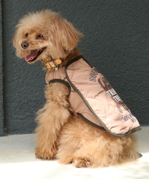 KRIFF MAYER（クリフメイヤー）の「スーベニア刺繍キルトJK（ペットウェア・レディース・キャメル/ダークブラウン/オフホワイト/グレー/パープル/ブラック/ピンクベージュ/オリーブ・SMALL/MEDIUM/LARGE/X-LARGE）」の19枚目の写真