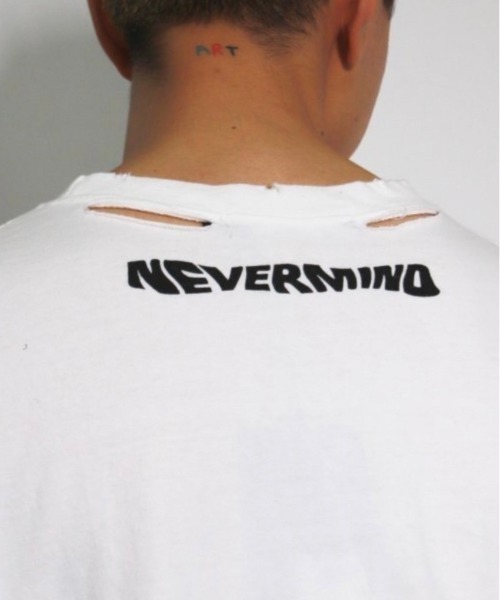 XU(エックスユー)の「【XU】print damage tee(Tシャツ/カットソー・メンズ・ブラック/ホワイト・ONE SIZE)」の5枚目の写真