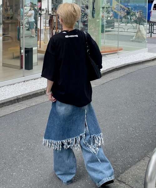 XU(エックスユー)の「【XU】print damage tee(Tシャツ/カットソー・メンズ・ブラック/ホワイト・ONE SIZE)」の12枚目の写真