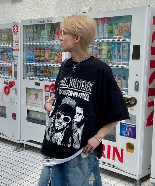 XU(エックスユー)の「【XU】print damage tee(Tシャツ/カットソー・メンズ・ブラック/ホワイト・ONE SIZE)」の15枚目の写真