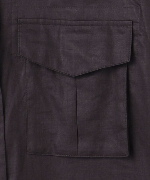 6（ロク）の「＜6(ROKU)＞シアー ミリタリー ジャケット（ミリタリージャケット・レディース・ワインレッド・36/38）」の15枚目の写真