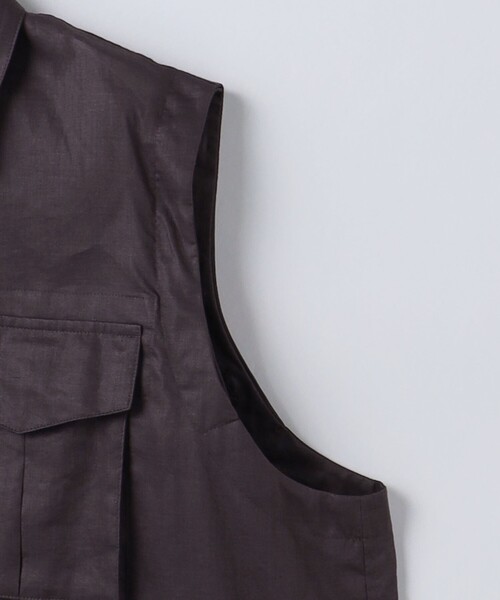 6（ロク）の「＜6(ROKU)＞シアー ミリタリー ジャケット（ミリタリージャケット・レディース・ワインレッド・36/38）」の7枚目の写真