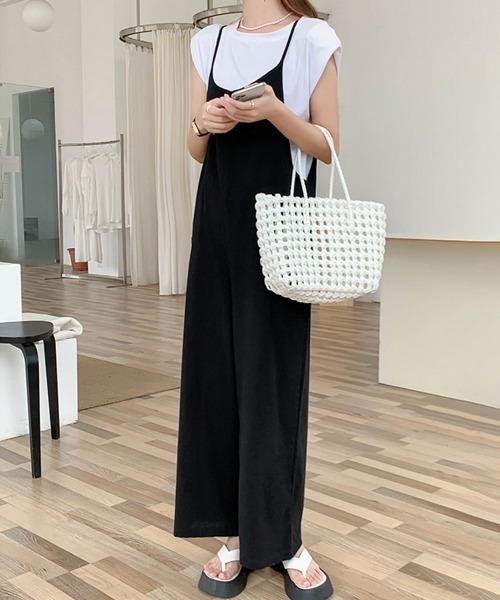 Miniministore(ミニミニストア)の「オールインワン サロペットパンツ 韓国風(サロペット/オーバーオール・レディース・ブラック/ブラウン・FREE)」の3枚目の写真
