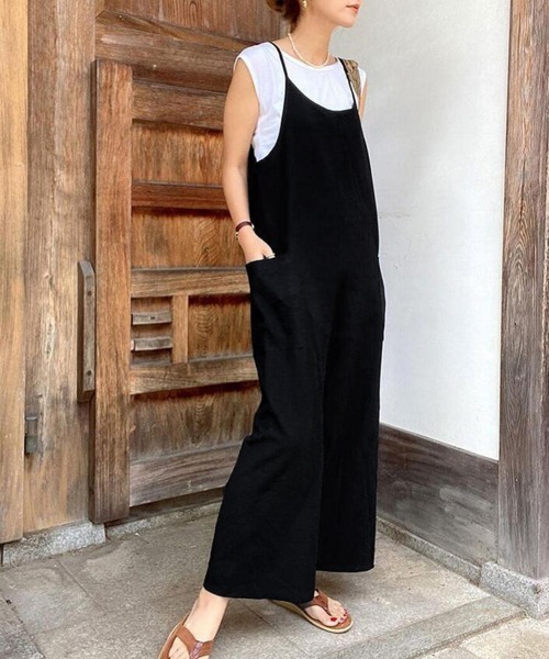 Miniministore(ミニミニストア)の「オールインワン サロペットパンツ 韓国風(サロペット/オーバーオール・レディース・ブラック/ブラウン・FREE)」の10枚目の写真