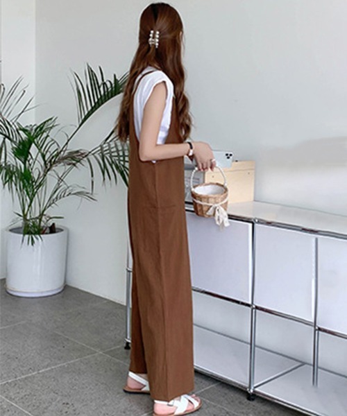 Miniministore(ミニミニストア)の「オールインワン サロペットパンツ 韓国風(サロペット/オーバーオール・レディース・ブラック/ブラウン・FREE)」の13枚目の写真