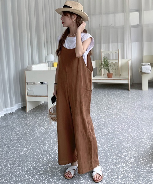 Miniministore(ミニミニストア)の「オールインワン サロペットパンツ 韓国風(サロペット/オーバーオール・レディース・ブラック/ブラウン・FREE)」の14枚目の写真