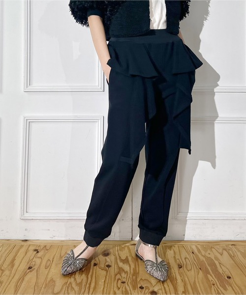 AVIE（アビィ）の「ペプラムデザインスウェット裏毛パンツ（スウェット