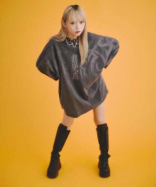 GALFY（ガルフィー）の「GALFY/ガルフィー/【LHP別注】ピグメントドルマン中二病BIG TEE（Tシャツ/カットソー・メンズ・ブラック/ブラウン・LARGE/X-LARGE）」の16枚目の写真
