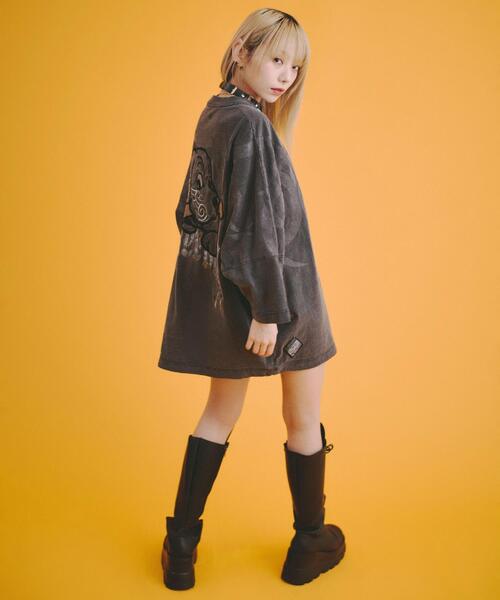 GALFY（ガルフィー）の「GALFY/ガルフィー/【LHP別注】ピグメントドルマン中二病BIG TEE（Tシャツ/カットソー・メンズ・ブラック/ブラウン・LARGE/X-LARGE）」の15枚目の写真