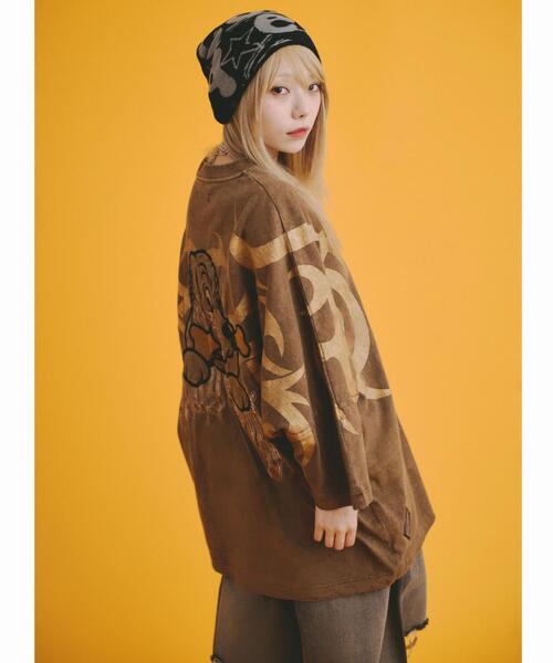 GALFY（ガルフィー）の「GALFY/ガルフィー/【LHP別注】ピグメントドルマン中二病BIG TEE（Tシャツ/カットソー・メンズ・ブラック/ブラウン・LARGE/X-LARGE）」の7枚目の写真