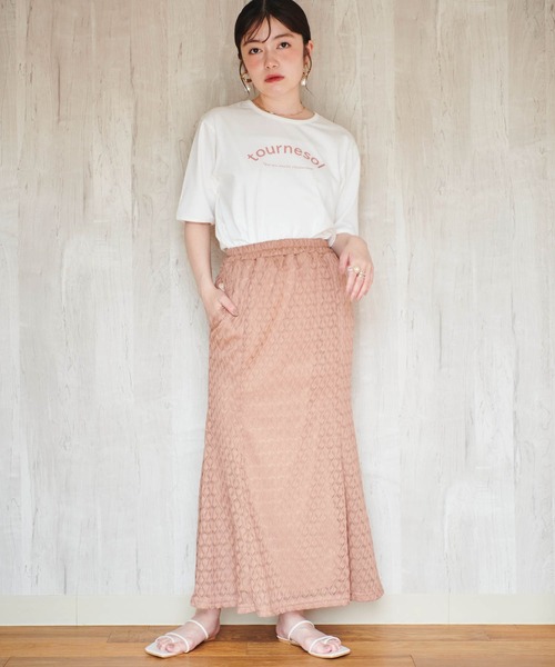 mil(ミル)の「ロゴリンガーTシャツ(Tシャツ/カットソー・レディース・グレイッシュベージュ/オレンジ/ミント/アッシュグレー・S/XS)」の10枚目の写真