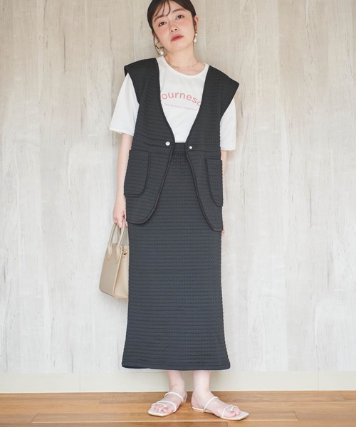 mil(ミル)の「ロゴリンガーTシャツ(Tシャツ/カットソー・レディース・グレイッシュベージュ/オレンジ/ミント/アッシュグレー・S/XS)」の14枚目の写真