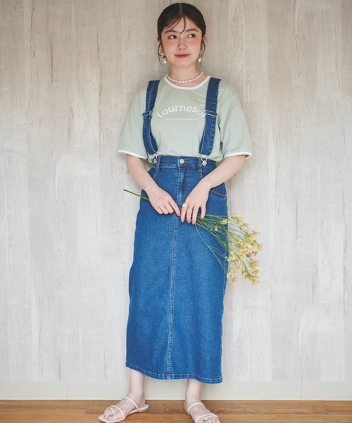 mil(ミル)の「ロゴリンガーTシャツ(Tシャツ/カットソー・レディース・グレイッシュベージュ/オレンジ/ミント/アッシュグレー・S/XS)」の20枚目の写真