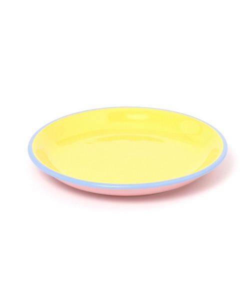 BAYFLOW（ベイフロー）の「[電子レンジ・食洗機OK]BFホウロウ風プレート20.5cm（食器・レディース・ブルー/グレー/ピンク・0）」の5枚目の写真