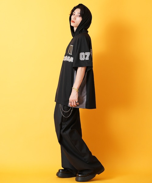 a.p.o.v.(エーピーオービー)の「a.p.o.v. フーディーメッシュサッカーゲームシャツ(Tシャツ/カットソー・メンズ・ホワイト/ブラック・ONESIZE)」の4枚目の写真