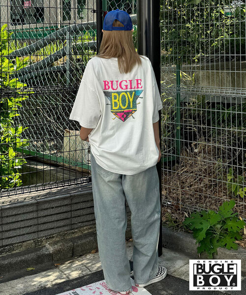 CIAOPANIC（チャオパニック）の「【BUGLE BOY/ビューグル ボーイ】古着ライク加工半袖プリントTシャツ（Tシャツ/カットソー・レディース・ブラック/ホワイト/パープル/オレンジ/ミント/レッド/ライム/ブルー/グレー・FREE）」の15枚目の写真