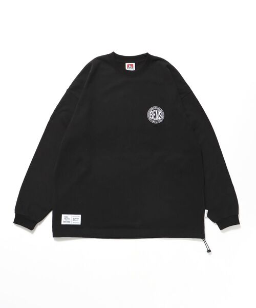 BEN DAVIS/WHITE LABEL（ベンデイビス ホワイトラベル）の「【BEN DAVIS（ベンデイビス）】CIRCLE LOGO BRUSHED LS / クルーネック 長袖 ロンT サークルロゴ ドローコード（Tシャツ/カットソー・メンズ・ブラック/ライトグレー/ホワイト・MEDIUM/LARGE/X-LARGE）」の10枚目の写真