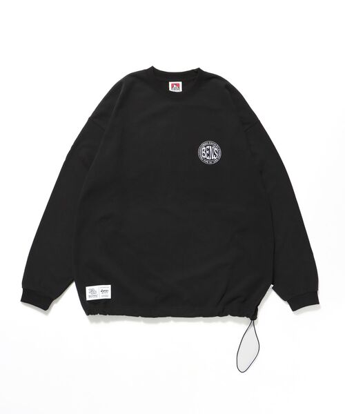 BEN DAVIS/WHITE LABEL（ベンデイビス ホワイトラベル）の「【BEN DAVIS（ベンデイビス）】CIRCLE LOGO BRUSHED LS / クルーネック 長袖 ロンT サークルロゴ ドローコード（Tシャツ/カットソー・メンズ・ブラック/ライトグレー/ホワイト・MEDIUM/LARGE/X-LARGE）」の11枚目の写真