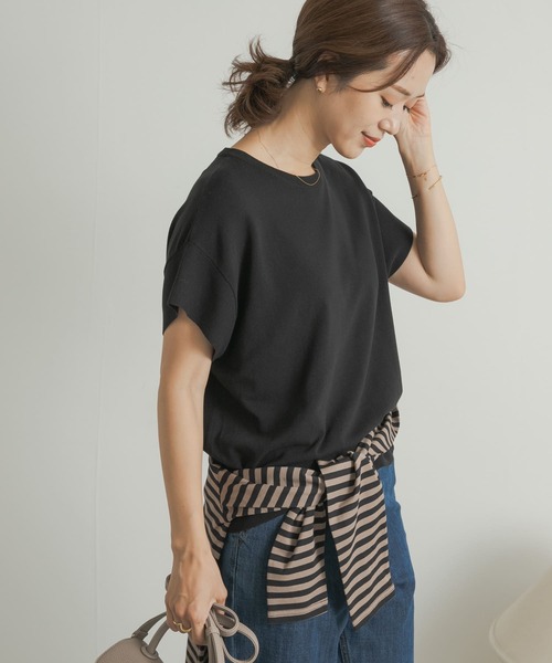 「URBAN RESEARCH」 半袖ニット FREE ネイビー レディース URBAN RESEARCH 「URBAN RESEARCH」 半袖ニット FREE ネイビー