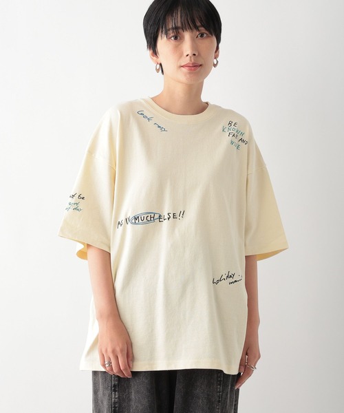 LEPSIM（レプシィム）の「リメイク風刺繍T　138739（Tシャツ/カットソー・レディース・イエロー/チャコールグレー/オフホワイト・FREE）」の17枚目の写真