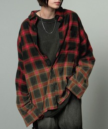 【Alfred Alex】Gradient Checkered Shirt/グラデーションチェックシャツ
