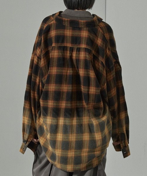 セール】【Alfred Alex】グラデーションチェックシャツ（シャツ