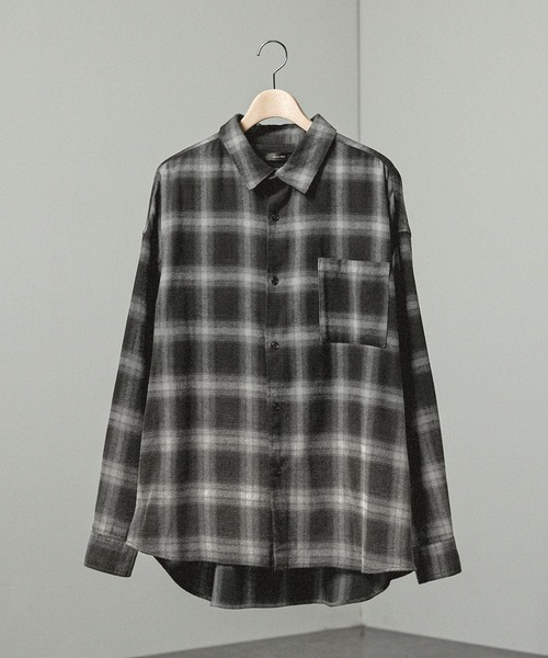 alude 完売品グラデーションチェックシャツ Alfred Alex】グラデーションチェックシャツ（シャツ/ブラウス