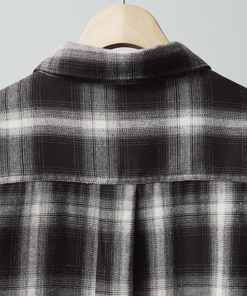 Alfred Alex（アルフレッドアレックス）の「【Alfred Alex】Gradient Checkered Shirt/グラデーションチェックシャツ（シャツ/ブラウス・メンズ・ブラック/ネイビー/レッド/イエロー/グレー/ブラウン/ブラウン系・M/L/S）」の14枚目の写真