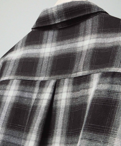 Alfred Alex（アルフレッドアレックス）の「【Alfred Alex】Gradient Checkered Shirt/グラデーションチェックシャツ（シャツ/ブラウス・メンズ・ブラック/ネイビー/レッド/イエロー/グレー/ブラウン/ブラウン系・M/L/S）」の15枚目の写真