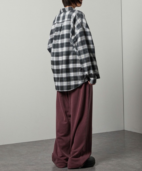 セール】【Alfred Alex】Gradient Checkered Shirt/グラデーション