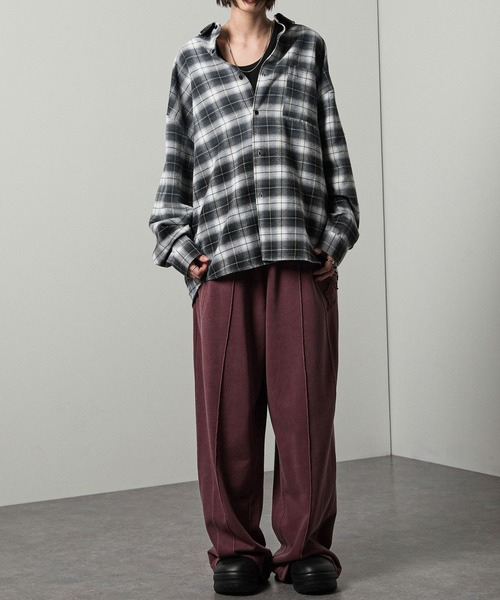 alude 完売品グラデーションチェックシャツ Alfred Alex】グラデーションチェックシャツ（シャツ/ブラウス