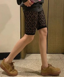 《レースレイヤードバイカーショートパンツ(MA)