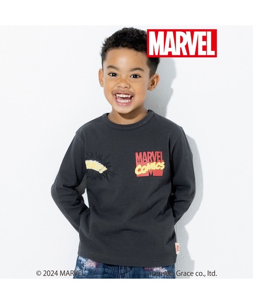 【セール】【MARVEL（マーベル）】スパイダーマン/発砲プリントTシャツ(100~160cm)（Tシャツ/カットソー）｜WASK（ワスク）