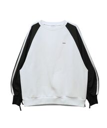 スリーブギャザーリボンラインスウェット