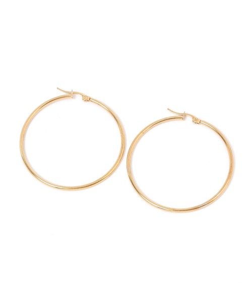 LAKOLE（ラコレ）の「ステンレスワンタッチビッグフープピアス / 144604（ピアス（両耳用）・レディース・その他1/その他2・FREE）」の2枚目の写真