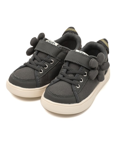 IFME(イフミー)の「KIDS|ifme CALIN ビッグフラワースニーカー(スニーカー・キッズ・ピンク/ブラック/グレー・21.0cm/18.0cm/18.5cm/19.0cm/19.5cm/20.0cm/20.5cm/15.0cm/15.5cm/16.0cm/16.5cm/17.0cm/17.5cm)」の2枚目の写真