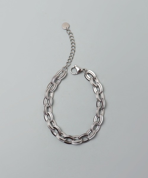 ieLS（イエルズ）の「金属アレルギー対応「ieLS」ステンレス　ダブルチェーンブレスレット（ブレスレット・メンズ・ゴールド/シルバー・ONE SIZE）」の5枚目の写真