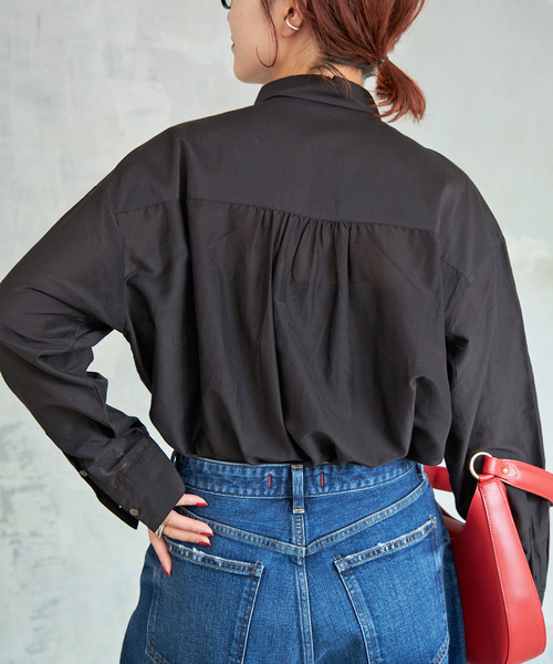 Spick & Span(スピックアンドスパン)の「≪追加≫コットンシルクフロントフリルブラウス(シャツ/ブラウス・レディース・ブラック/ホワイト/スカイブルー・FREE)」の14枚目の写真