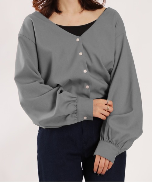 【セール】Vネックバックリボンブラウス（シャツ/ブラウス）｜1chaku.（イッチャク）