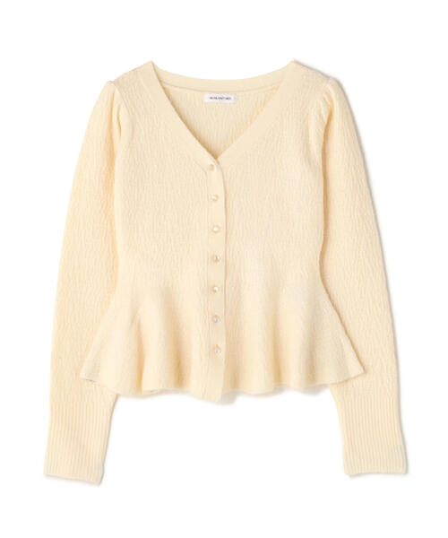 NATURAL BEAUTY BASIC（ナチュラルビューティーベーシック）の「◇リンクスペプラムカーディガン（カーディガン/ボレロ・レディース・オフホワイト/ブルー/ブラック・FREE）」の8枚目の写真