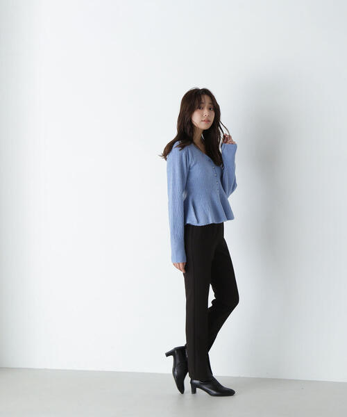 NATURAL BEAUTY BASIC（ナチュラルビューティーベーシック）の「◇リンクスペプラムカーディガン（カーディガン/ボレロ・レディース・オフホワイト/ブルー/ブラック・FREE）」の22枚目の写真