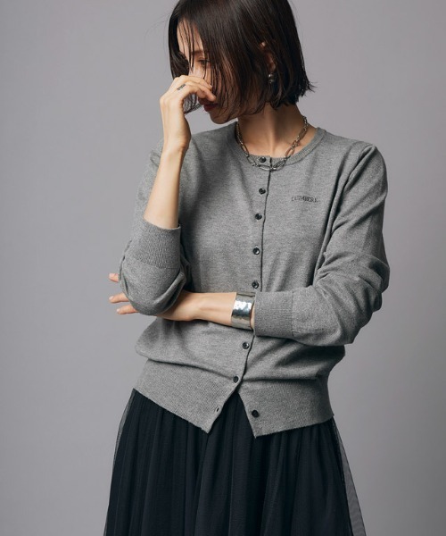RASW（ラス）の「[RASW]ビスコース刺繍ロゴカーディガン（カーディガン/ボレロ・レディース・ブラウン/杢グレー・M/L）」の8枚目の写真