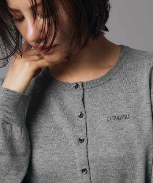 RASW（ラス）の「[RASW]ビスコース刺繍ロゴカーディガン（カーディガン/ボレロ・レディース・ブラウン/杢グレー・M/L）」の10枚目の写真